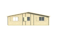 Kit de maison préfabriquée de style chalet en bois moderne à grand espace pour salon, style cabane en rondins