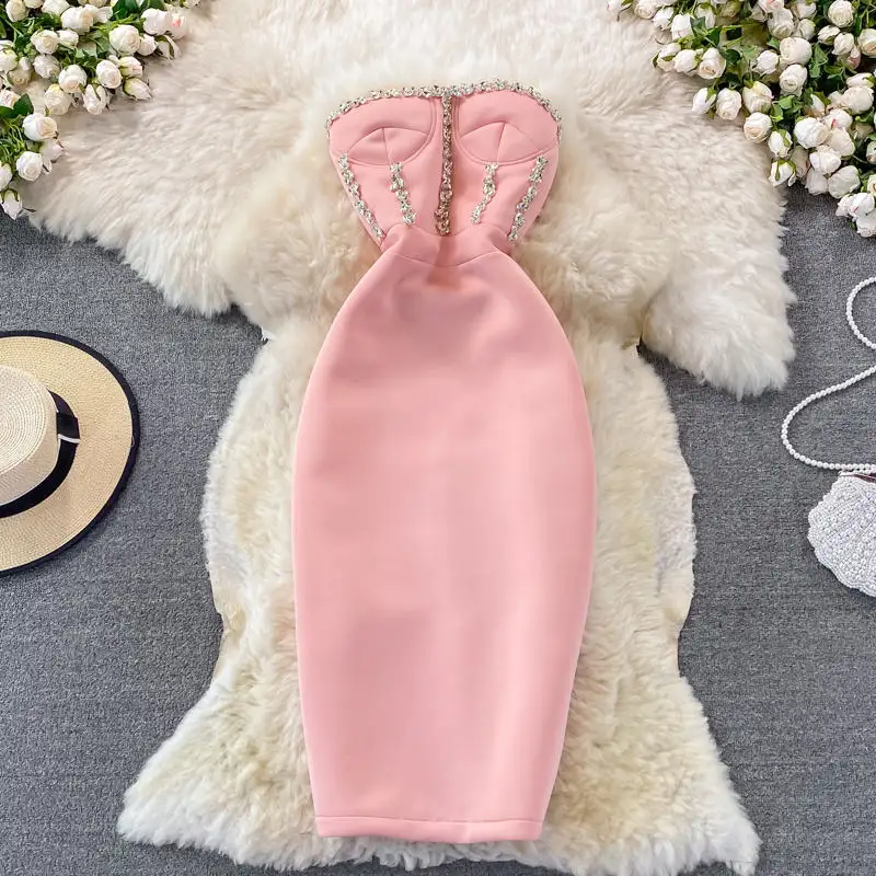 2023 Phụ Nữ Quần Áo Xu Hướng Thời Trang Sang Trọng Tắt Vai Mở Lại Phụ Nữ Thanh Lịch Bodycon Sexy Ăn Mặc