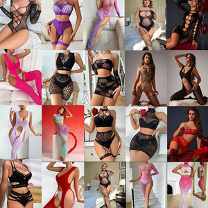 Ropa de Baile Exótica para Mujer: Bodys de Encaje, Lencería para Clubes y Actuaciones, Shorts de Rejilla con Tiras, Venta al por Mayor - Product Image 2