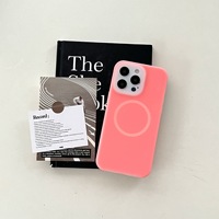 Coque de téléphone portable officielle en silicone magnétique sans fil à toucher mat effet gelée pour iPhone 17 Pro Max