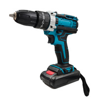 Ensemble complet de kit d'outils de tournevis électrique avec batterie au lithium 21V appareil de forage sans fil rechargeable et accessoires complets