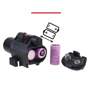 Compact Multi-Function Flashlight, Black Plastic Combo <b>Light</b> with Red Laser and <b>Remote</b> Pressure <b>Switch</b> for Tactical Use - Product Image 3