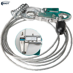 Portable manuel Double verrouillage descendeur prévention des chutes corde de sécurité auto-rétractable antichute avec accessoires d'escalade - Product Image 6