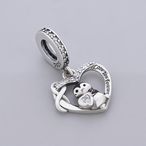 Abalorios Pan de Plata de Ley 925 para Pulseras Originales: Pingüino, Vaca, Panda, Canguro, Elefante para Creación de Joyas de Navidad 2022 - Product Image 3