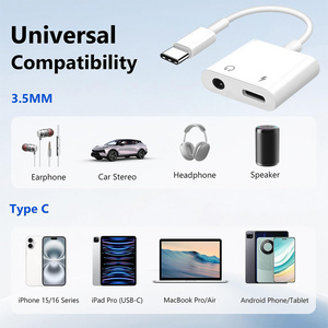 Adaptateur Chargeur Casque USB-C vers <span class=keywords><strong>Jack</strong></span> 3,5 mm, Câble Dongle Type-C vers Aux, Charge Rapide PD pour iPhone 15/16/17 Pro et Ordinateur Portable - Product Image 4
