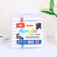 Marqueur acrylique à tête ronde, couleur opaque, empilable, lavable, pour graffiti, lot en gros
