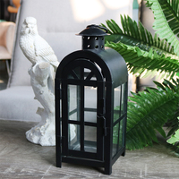 Bougeoir noir délicat antique, porte-bougie, grande lanterne marocaine, vente en gros pas cher