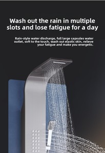 Modern Luxury 304 Stainless Steel Rain <strong>Shower</strong> Panel, Full Set with Mix <strong>Shower</strong> Faucet, High-End <strong>Shower</strong> <strong>System</strong> for Bathroom Hotel - Product Image 5