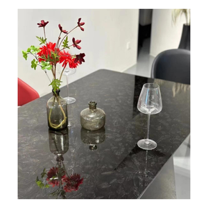 Table de table rectangulaire en granit noir pur de luxe maquillage dessus de vanité îlot de <span class=keywords><strong>cuisine</strong></span> comptoir de bar - Product Image 1