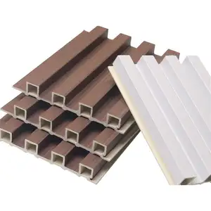 High density decorative fluted boards wall cladding wpc indoor wall panel