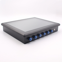 Panel de computadora Industrial con pantalla táctil integrada de aleación de aluminio con bisel delgado de 3mm para quiosco de cajero automático Hmi con GPIO 24V DC Panel Pc