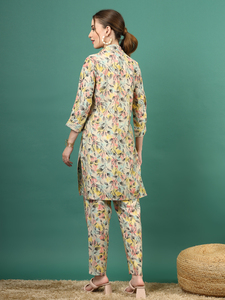 Conjuntos de Pantalones y Blusas para Mujer, Ropa Casual de Primera Calidad, Poliéster Floral Elegante, Kurta de Verano, Mejor Precio del Mercado, Última Moda - Product Image 2