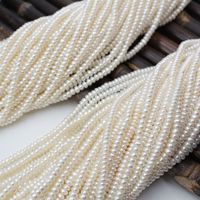 Perles de culture d'eau douce naturelles en forme de pain de 3-4 mm, 100 % naturelles, à fort lustre, qualité AAA, perles en vrac blanches, roses, violettes