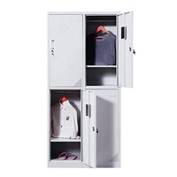 Kabinet Logam 4 pintu Modern untuk ruang tamu kantor kamar tidur rumah sekolah gym penggunaan kantor rumah solusi penyimpanan besi baja
