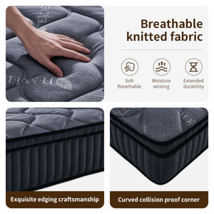 Matelas à ressorts moderne, durable, écologique, respirant, sans colle, taille King/Queen, pour usage hospitalier, enroulé en boîte, avec coton tricoté 350g/m² - Product Image 2