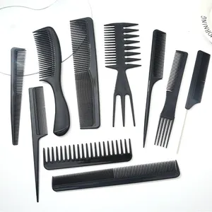 Set sikat rambut Detangling isi 10 buah, sikat alis tepi portabel, sisir ekor tikus Pin dan set sikat tepi