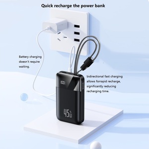 TDX TD2ชาร์จเร็ว15W/27W/36W/45W Type-C ขนาด20000mAh ความจุขนาดใหญ่<span class=keywords><strong>แบ</strong></span>บพกพาโปร่งใสขนาดเล็ก2-in-1<span class=keywords><strong>สาย</strong></span>ดิจิ<span class=keywords><strong>ต</strong></span>อล - Product Image 3