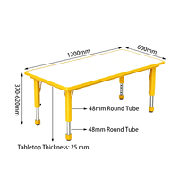 Meubles de maternelle au design moderne, table d'étude réglable pour enfants, chaises colorées pour l'apprentissage, ensemble scolaire