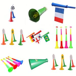 Vuvuzela Personalizada con Bandera Nacional, Trompeta de Plástico de 36 cm y 28 cm para Estadios, Fútbol, Deportes, Competencias, Aficionados, Venta Caliente - Product Image 1