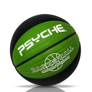 Pallone da Basket Psyche Personalizzato con Logo, Verde e Nero, in Pelle Igroscopica, Misura 7, 620-650g - Product Image 2