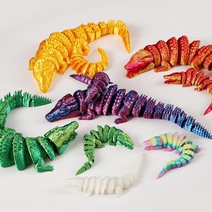 Vente en gros de jouets en forme de dinosaures et crocodiles imprimés en 3D, modèles tendance, animaux personnalisés OEM pour cadeau d'anniversaire d'enfants, échelle 1/170, 7-12 ans - Product Image 2