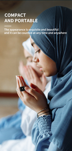 Cincin pengontrol aplikasi Tasbih Muslim, cincin Zikr pintar elektronik untuk Android Ios - Product Image 5