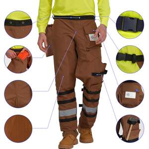Pantalones de <span class=keywords><strong>motosierra</strong></span> protectores ajustables de 8 capas/ropa de seguridad Chap para trabajadores forestales y madereros - Product Image 3
