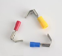 Bornes de déconnexion entièrement isolées en vinyle série PBDD, type épaule-arrière, mâle-femelle, bornes électriques entièrement isolées à sertir à froid