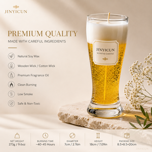 Bougie en <span class=keywords><strong>verre</strong></span> Pilsner personnalisée, en cire <span class=keywords><strong>de</strong></span> soja et gelée, parfum et couleurs sur mesure, achat mixte, fabrication OEM, vente en gros, marque privée - Product Image 3