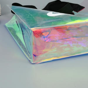 China Factory High Quality PVC Tote <b>Bag</b> Custom Printed Button Garment Packaging Candy Pattern Style with Zipper Closure - Product Image 3