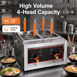 เครื่องต้มบะหมี่ไฟฟ้าแบบตั้งโต๊ะ 4 ช่อง ยี่ห้อ Commercial Electric 220V 4kW สำหรับร้านอาหาร ราเมน อุด้ง พาสต้า - Product Image 3