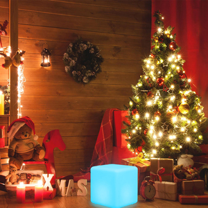 Hiện đại 35cm <span class=keywords><strong>Led</strong></span> <span class=keywords><strong>Cube</strong></span> chiếu sáng đồ nội thất bằng nhựa IP65 có thể sạc lại ghế phân cho phòng ăn phòng khách phòng tập thể dục ngoài trời Vườn - Product Image 6