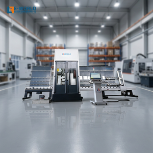 เครื่องเราเตอร์ซีเอ็นซีเหล็กควบคุมด้วย PLC ความแม่นยำสูง Eworld สำหรับการเจาะและกัดกระจก ความหนา 3-18 มม. ทำงานอัตโนมัติ 220V/380V - Product Image 1