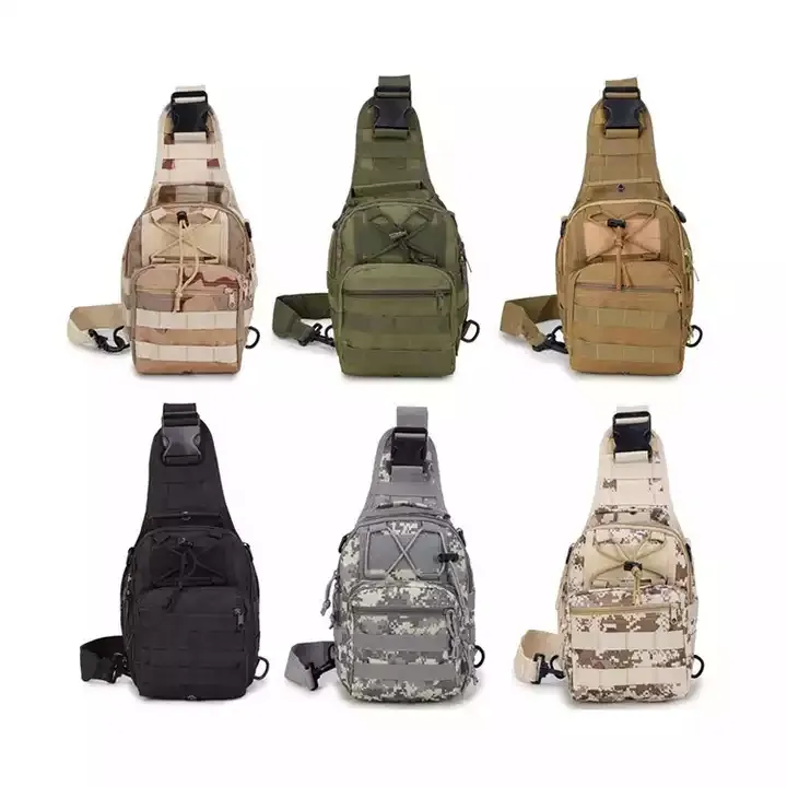 Tactical Messenger Crossbody Bag Oxford Tactical Chest Bag Single Shoulder Molle Pouch Men Tactical Sling Pouches Bags