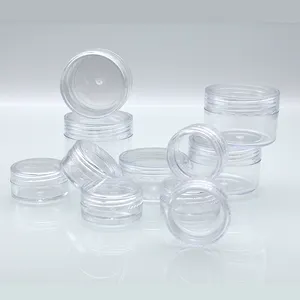 Tarros de plástico vacíos para cosméticos, contenedores de muestra de plástico de 2,5 ml, 3 ml, 5 ml, 10 ml, 2,5g, 3g, 5g, 10g, 3 ml, 10 ml, 5g