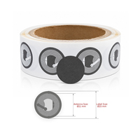 Étiquette NFC anti-métal NTAG213 13,56 MHz ISO14443A, étanche, imprimable, 25 mm, logo personnalisé pour le suivi des actifs métalliques et l'identification des équipements