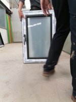 Fenêtre à battant en alliage d'aluminium à rupture de pont thermique, insonorisée, étanche, double vitrage trempé, certifiée Energy Star, pour salle de bain (vente en gros)