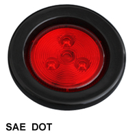 Feu de gabarit et de positionnement LED rond de 2 pouces pour camion et remorque, conforme aux normes DOT/FMVSS108/SAE