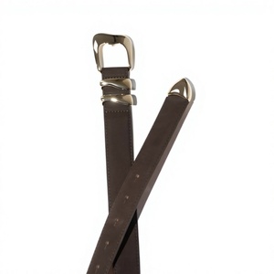 Ceinture pour homme en cuir de vachette de style campagnard européen, avec boucle en acier personnalisée de luxe en forme de crâne, fabriquée en Inde, imperméable et respirante - Product Image 3