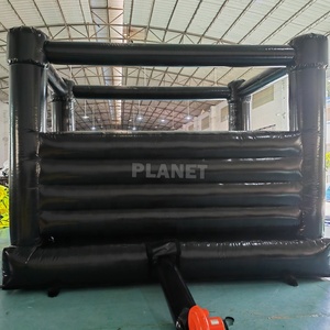 Moonwalk-<span class=keywords><strong>castillo</strong></span> inflable de PVC blanco para fiestas, <span class=keywords><strong>castillo</strong></span> hinchable para bodas, de rebote negro - Product Image 6