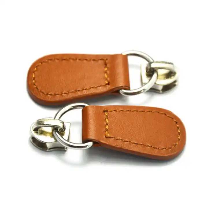 custom luggage zipper pulls leather pullers suppliers,new disign