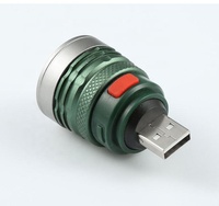 Mini lampe de poche à LED USB Lumineux Zoomable Petites lampes de poche Lampe de poche pour une utilisation d'urgence Interface USB Banques d'alimentation Accessoires