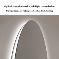 Miroir mural intelligent pour salle de bain avec fonction anti-buée, commande tactile, commande vocale, LED, affichage de l'heure et de la température, idéal pour dressing et toilettes