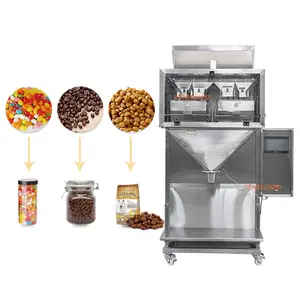 Factory Price Automatic 2 Head Nut Beans Chips Cereal Granule Automatic Weighing Filling packaging machine