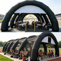 Tente tunnel gonflable avec arche, toile respirante, auvent gonflable pour activités sportives en plein air