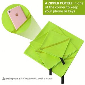 Toallas de Microfibra Super Absorbentes de Secado Rápido al por Mayor para Gimnasio, Natación, Yoga y Deportes con Bolsillo con Cierre - Product Image 6