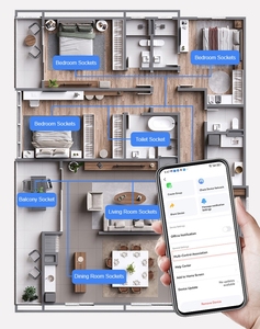 TYSH Tuya Smart 16A Universal Plug Outlet Alexa Voice <strong>Control</strong> Fast Charge USB C Mobile Multi <strong>Remote</strong> <strong>Socket</strong> Zigbee Wall <strong>Socket</strong> - Product Image 5
