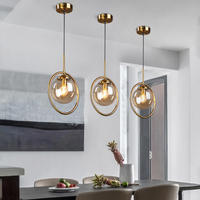 Zèle Éclairage E27 Lustre Suspendu Cuisine Restaurant Moderne Globe En Verre Rond Bulle Boule Pendentif Lumière