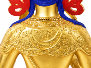Statua di Vajrasattva in Rame Dorato OEM, Scultura Artigianale di Divinità Buddista Tibetana Placcata Oro per Templi e Santuari, Vendita all'Ingrosso - Product Image 3