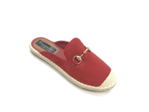 Populaire femmes <span class=keywords><strong>Espadrille</strong></span> glisser Mule chaussure sandale plate PU solide de qualité supérieure en gros respirant Espadrilles femmes <span class=keywords><strong>femme</strong></span> dame TPR - Product Image 4